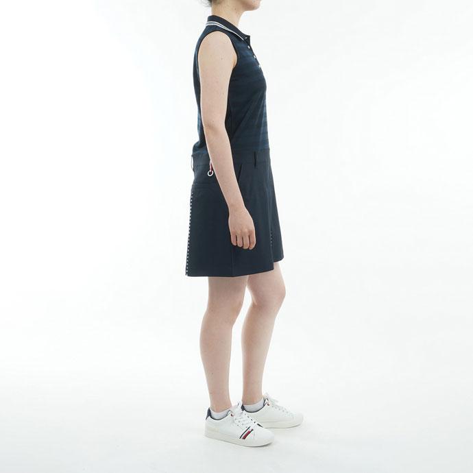 【S】 トミーヒルフィガー ゴルフ ノースリーブ コンビシャツワンピース TOMMY HILFIGER GOLF（トミー ヒルフィガー ゴルフ） ゴルフ