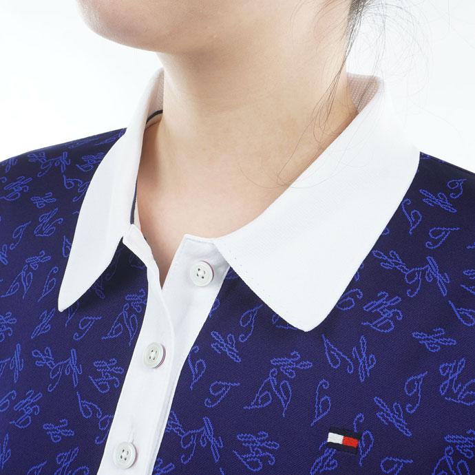 ゴルフウエア レディース トミーヒルフィガー ロゴジャカードクレリックポロシャツ 春 夏 26SS_11