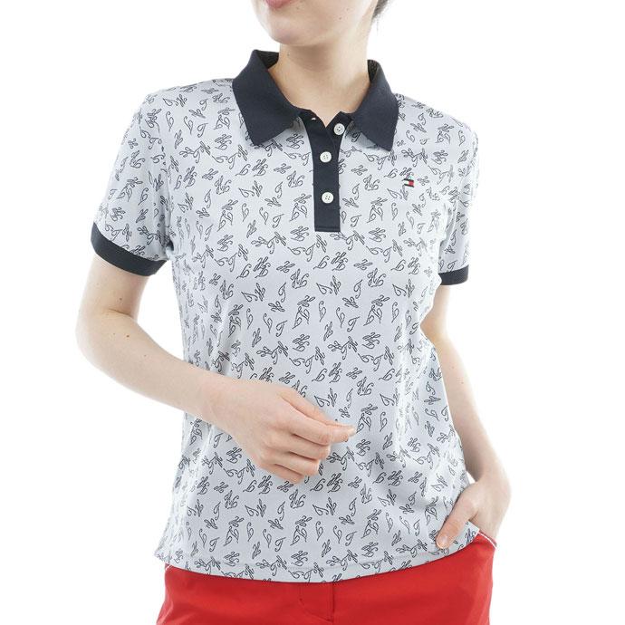 ゴルフウエア レディース トミーヒルフィガー ロゴジャカードクレリックポロシャツ 春 夏 26SS_5