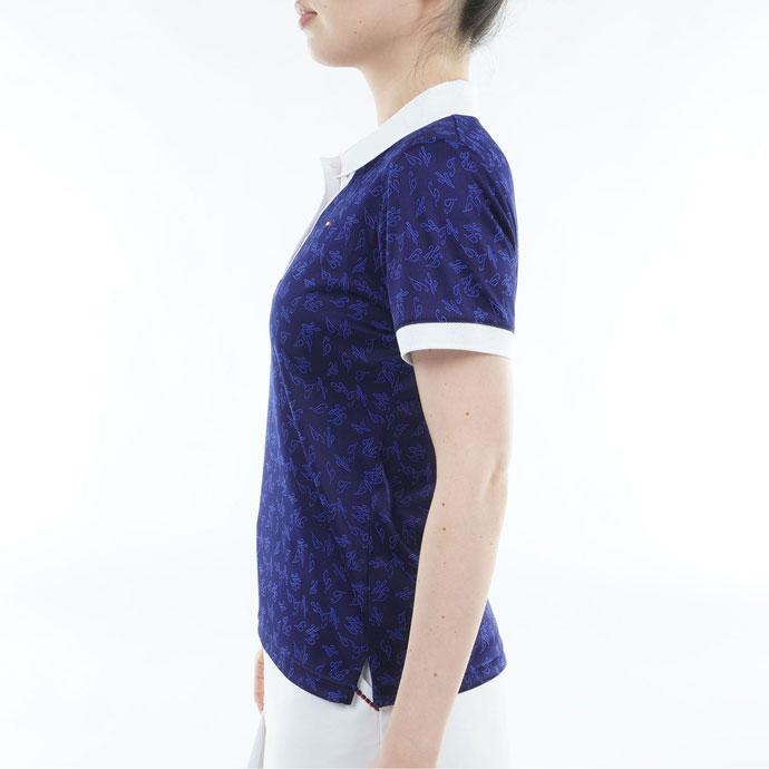 ゴルフウエア レディース トミーヒルフィガー ロゴジャカードクレリックポロシャツ 春 夏 26SS_8