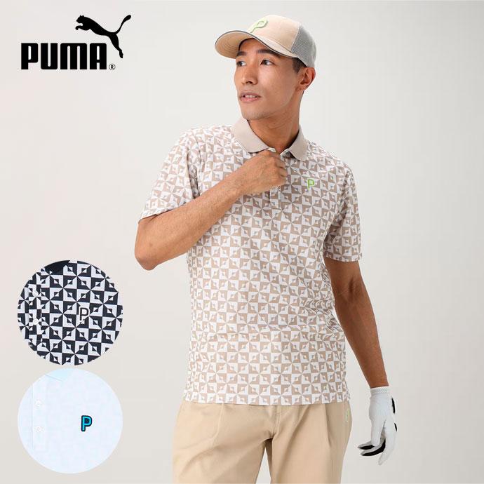 ゴルフ プーマ ストレッチカノコモノグラムAOPポロS/S 627603  