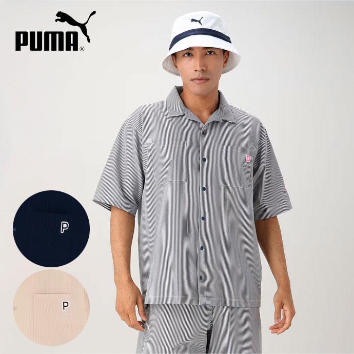 PUMA（プーマ） ゴルフ ストレッチシアサッカーオープンカラーシャツS