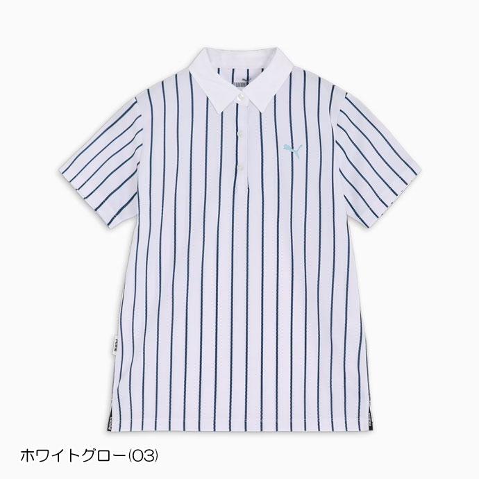 PUMA レディース ゴルフシャツ ストライプno.1162 PUMA（プーマ