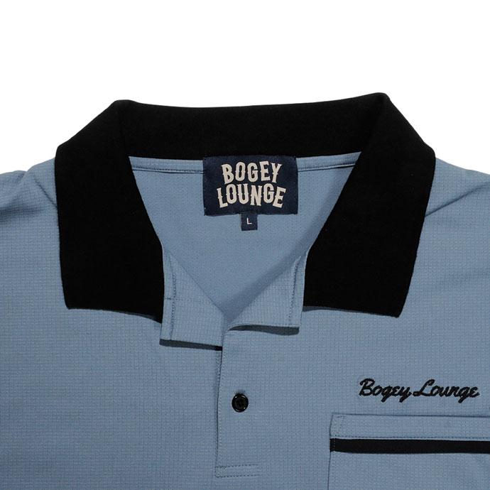 BOGEYLOUNGE ボギーラウンジ】袖ライン 襟付きシャツ ゴルフ