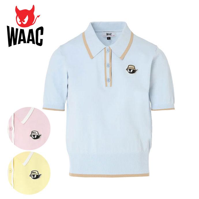 WAAC ゴルフ レディース ワック 半袖ニットポロ 072252761 春 夏