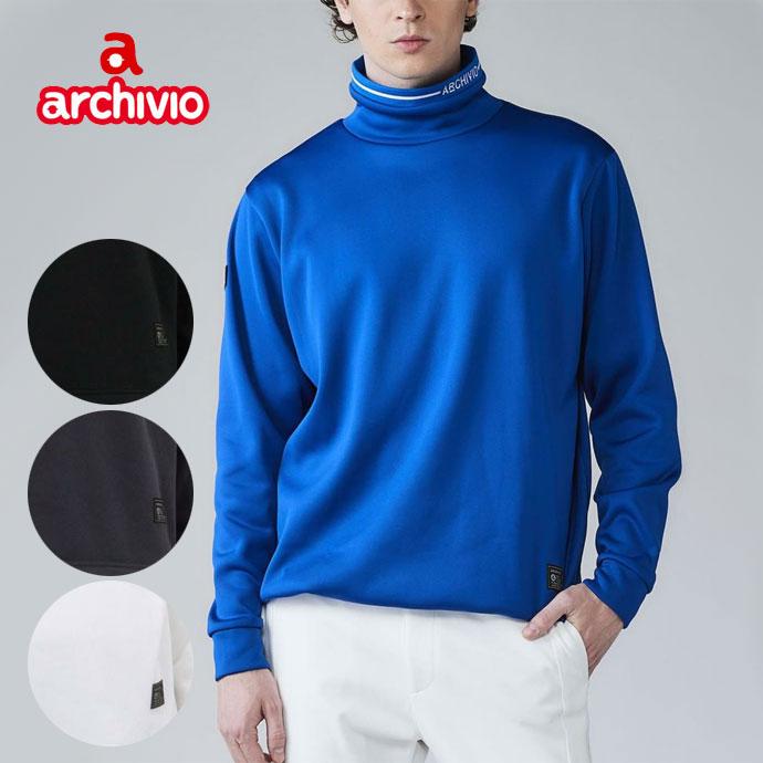 archivio（アルチビオ） ゴルフ メンズ 裏起毛ボトルネックプル 