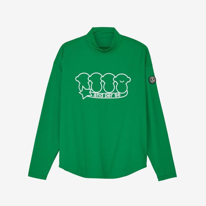 and per se（アンパスィ） ゴルフ レディース ソルケア3D長袖モック