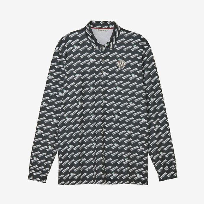 and per se（アンパスィ） ゴルフ メンズ ソフトニット長袖ボタン