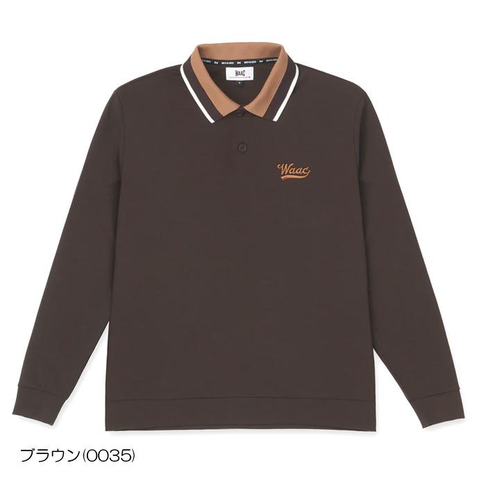 WAAC 長袖ポロシャツ ブラック 新品 WAAC ゴルフ メンズ ワック 長袖ポロシャツ 072254032 秋 冬 ゴルフ