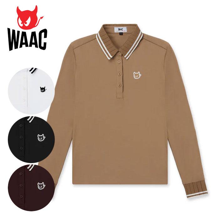 WAAC ゴルフ レディース ワック 長袖ポロシャツ 072254070 秋 冬 25FW