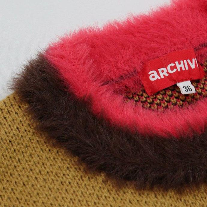 archivio（アルチビオ） ゴルフ レディース 黒ヒョウジャガードニット
