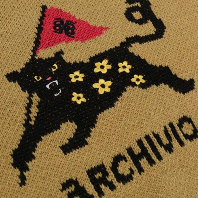 archivio（アルチビオ） ゴルフ レディース 黒ヒョウジャガードニット