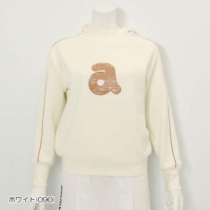 ゴルフ レディース アルチビオ スパンコール刺繍保温ニット A518102 秋 冬 ゴルフウェアの画像