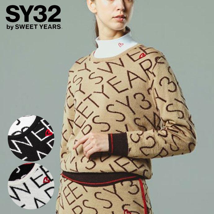 SY32 by SWEET YEARS ニット セーター ゴルフ レディース ブランド おしゃれ  プルオーバー SYG-22A07W SY32 by SWEET YEARS（エスワイサーティトゥバイスィートイヤーズ