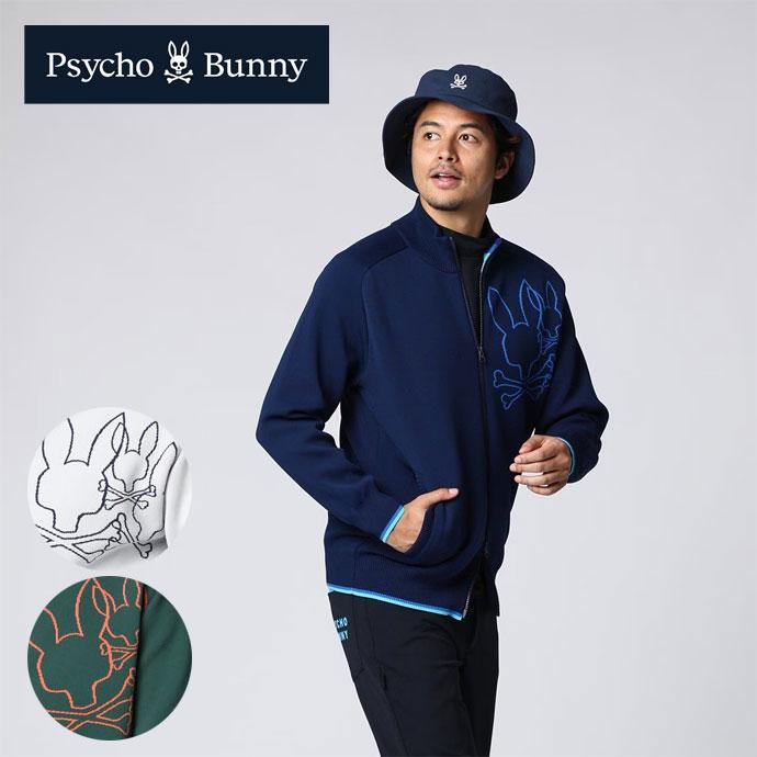 Psycho Bunny（サイコバニー） ゴルフ メンズ セーター フルジップ