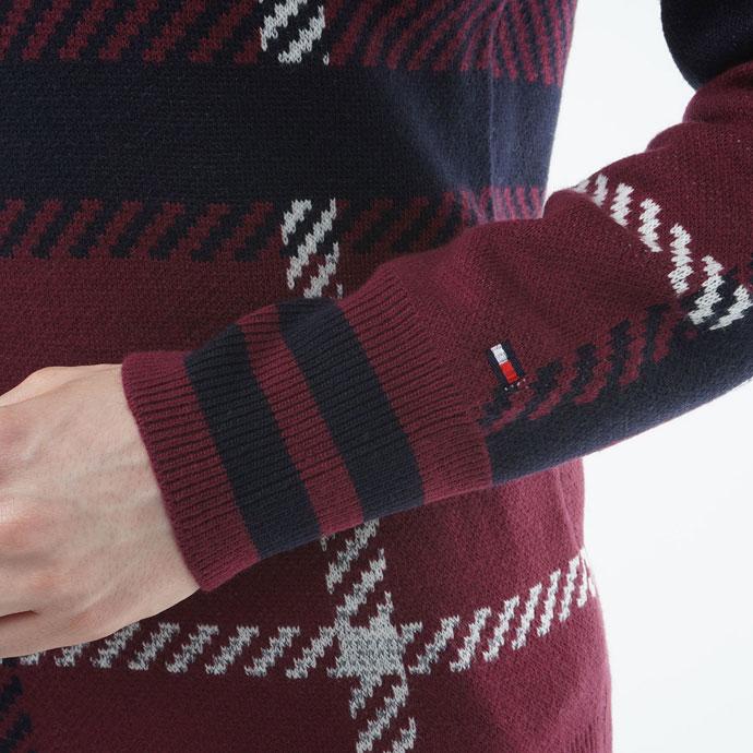 ゴルフ レディース/女性用 トミーヒルフィガー チェックボトルネックセーター THLA357 