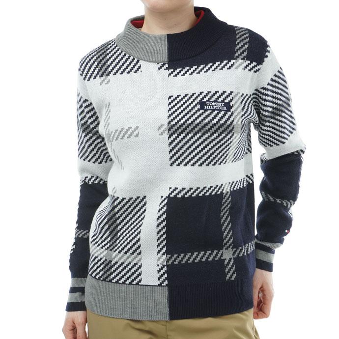 ゴルフ レディース/女性用 トミーヒルフィガー チェックボトルネックセーター THLA357 