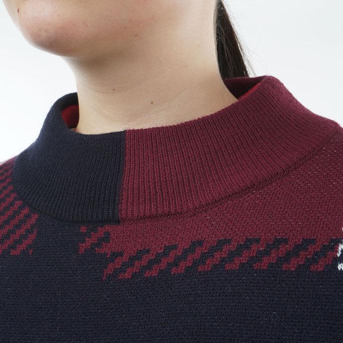 ゴルフ レディース/女性用 トミーヒルフィガー チェックボトルネックセーター THLA357 