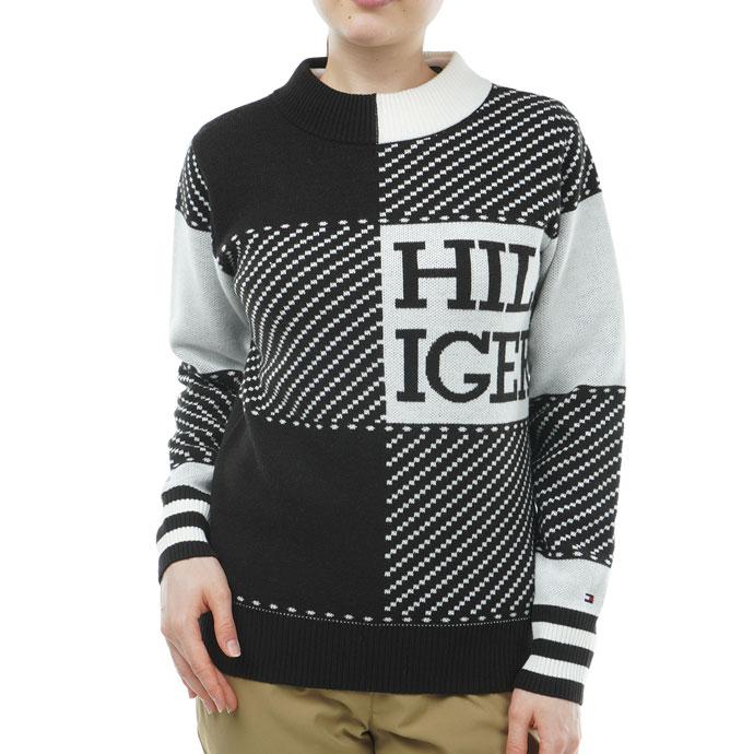 トミーヒルフィガー ゴルフ レディース ブロックチェック ボトルネックセーター   GOLF THLA368 TOMMY HILFIGER GOLF（トミー ヒルフィガー ゴルフ） ゴルフ