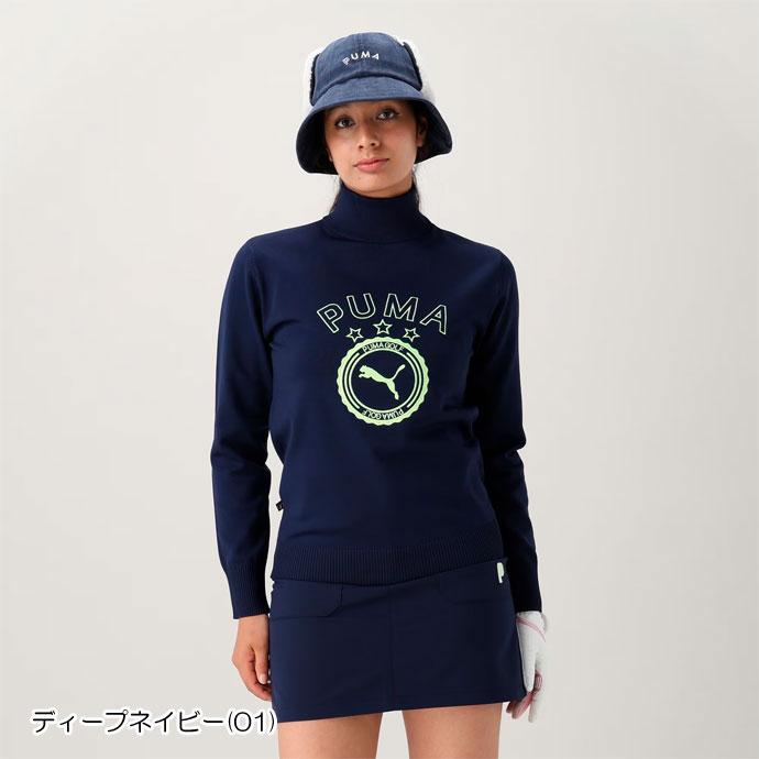 PUMA（プーマ） ゴルフ レディース セーター カレッジロゴ