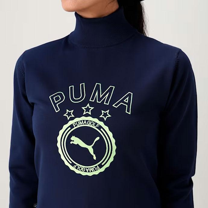 PUMA（プーマ） ゴルフ レディース セーター カレッジロゴ