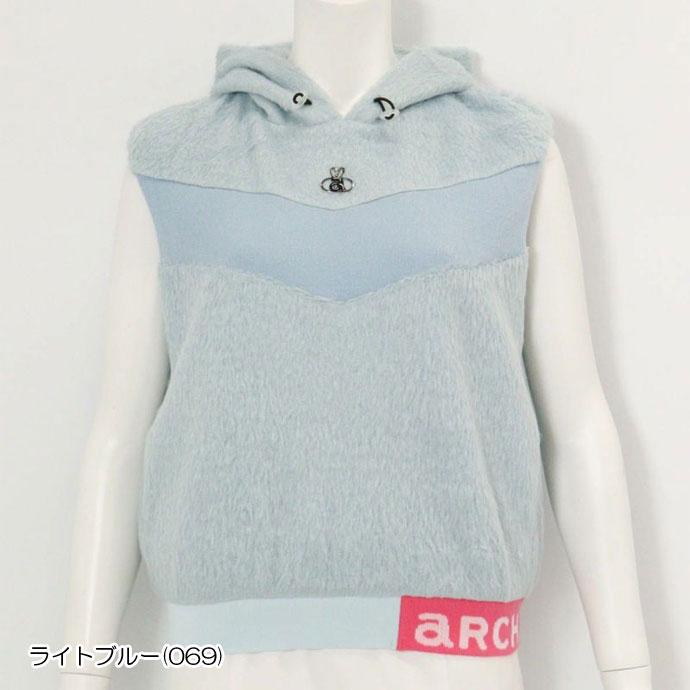 archivio（アルチビオ） ゴルフ レディース フード付きシャギーベスト