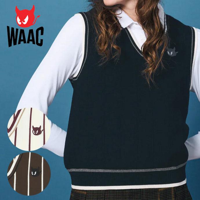 WAAC レディース ウールベスト WAAC ゴルフ レディース ワック ニットベスト 072254771 秋 冬 ゴルフ