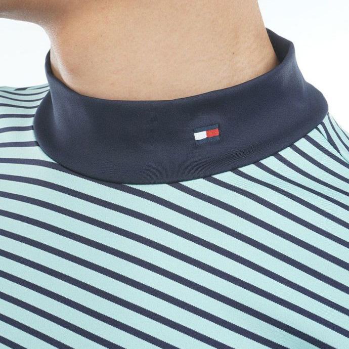 トミーヒルフィガー ベア天長袖モックネックシャツ【L寸】ネイビー thma563 TOMMY HILFIGER GOLF（トミー ヒルフィガー ゴルフ） ゴルフ メンズ