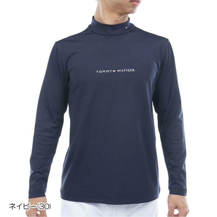 トミーヒルフィガー ベア天長袖モックネックシャツ【L寸】ネイビー thma563 TOMMY HILFIGER GOLF（トミー ヒルフィガー ゴルフ） ゴルフ メンズ