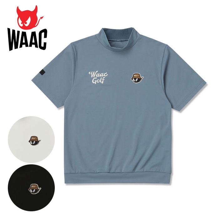 WAAC ワック　ゴルフ　モックネック　半袖　Tシャツ　グレー　Lサイズ WAAC ゴルフ メンズ ワック 半袖モックネック 072254012 秋 冬 ゴルフ