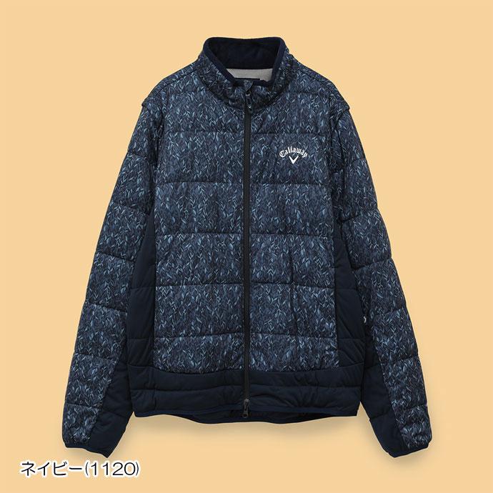 【美品】Callaway ゴルフ 中綿入りスターストレッチブルゾン ネイビー 美品】Callaway ゴルフ 中綿入りスターストレッチブルゾン ネイビー