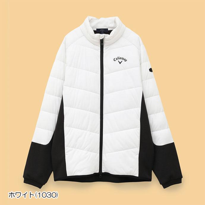 キャロウェイ★2way ダブルジップ ジャケット ホワイトMサイズ Callaway（キャロウェイ） ゴルフ フルジップ中綿スウェット C24217109