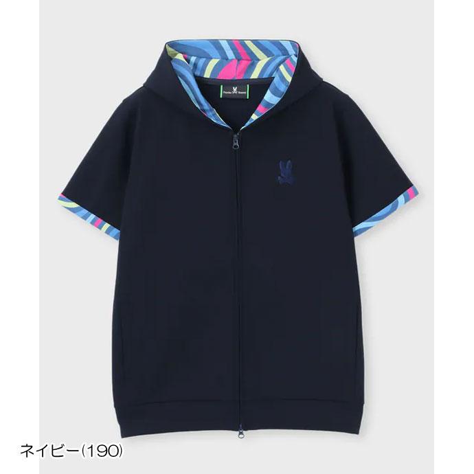 Psycho Bunny（サイコバニー） ゴルフ 半袖ジップフーディ GF407