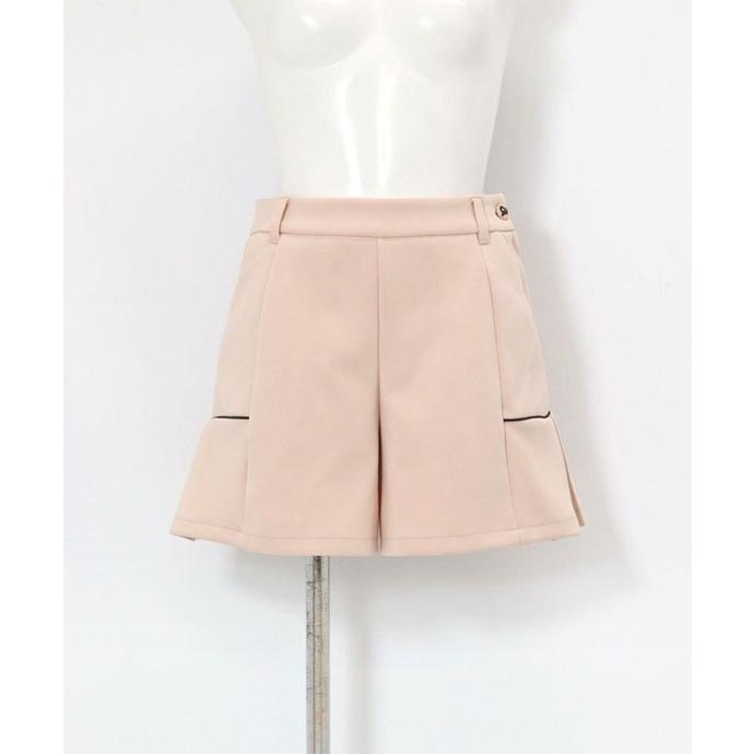 【新品タグ付き】archivio アルチビオ ショートパンツ　36 アルチビオ ショートパンツ レッド ドット地模様 サイドライン