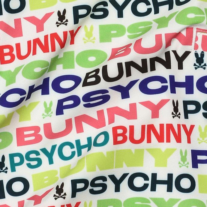 Psycho Bunny（サイコバニー） ゴルフ カラフルフォント総柄ショート