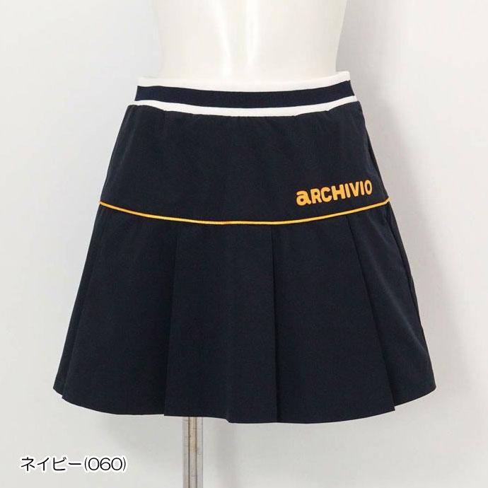 ゴルフ レディース アルチビオ プリーツ切替撥水スカート A516017 秋 冬 ゴルフウェアの画像