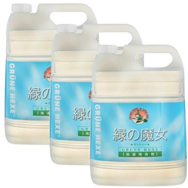 緑の魔女ランドリー 5L 業務用 ×3【3個セット】【ケース販売】送料無料 ミマスクリーンケア 洗濯用洗剤（Yahoo!・Le futur）