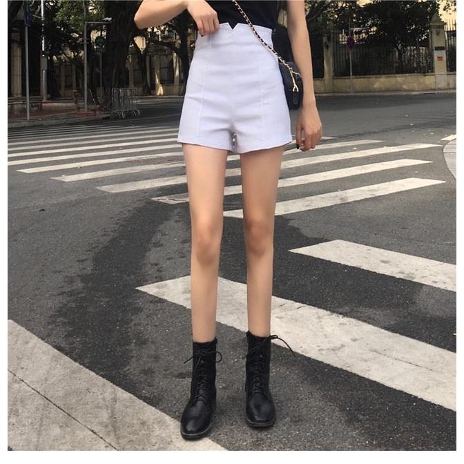 ショートパンツ レディース 短パン ハイウエスト 着痩せ ショーパン 夏 ハーフパンツ 黒 ピンク サマーパンツ 白 半ズボン サマー ボトムス 送料無料 Bjb76 Le Futur 通販 Yahoo ショッピング