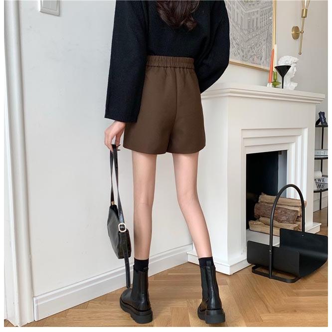 ショートパンツ 厚手 レディース 短パン 秋 冬 ショーパン 美脚 着痩せ パンツ ショート丈 半ズボン レディースパンツ ハーフパンツ 通勤 Bjb7550 Le Futur 通販 Yahoo ショッピング