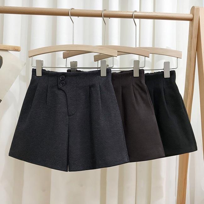 ショートパンツ 厚手 レディース 短パン 着痩せ 冬 ハーフパンツ ワイドパンツ ショート丈 秋 ショーパン 半ズボン 美脚 ウエストゴム 送料無料 Bjb7754 Le Futur 通販 Yahoo ショッピング