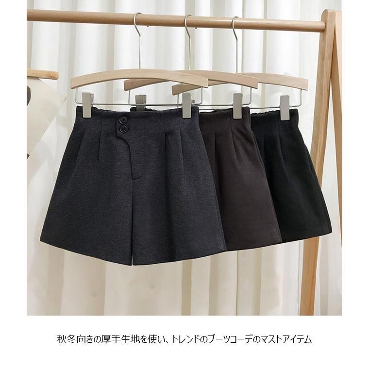ショートパンツ 厚手 レディース 短パン 着痩せ 冬 ハーフパンツ ワイドパンツ ショート丈 秋 ショーパン 半ズボン 美脚 ウエストゴム 送料無料 Bjb7754 Le Futur 通販 Yahoo ショッピング