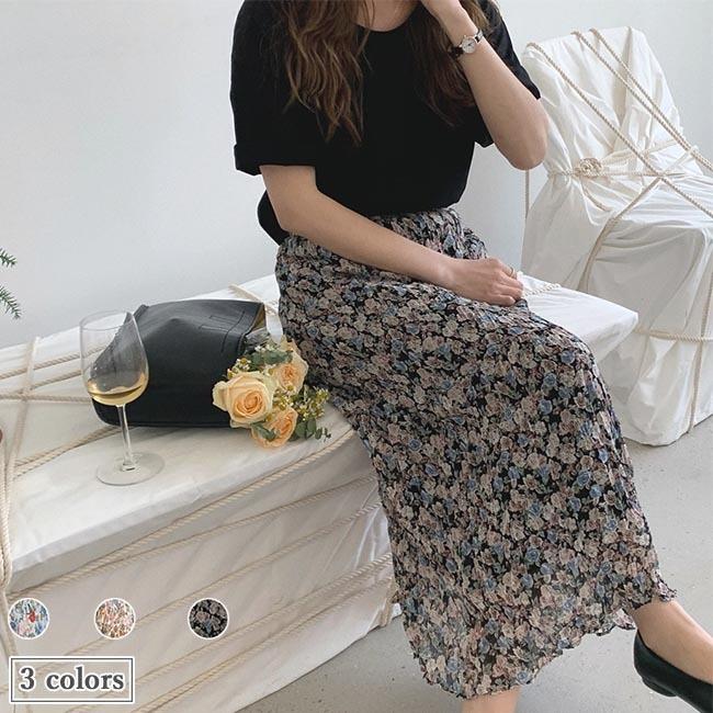 シフォンスカート 花柄 ロングスカート レディース スカート 春 プリーツスカート 薄手 マキシスカート 夏 花柄スカート ウエストゴム 送料無料 Bjb26 Le Futur 通販 Yahoo ショッピング