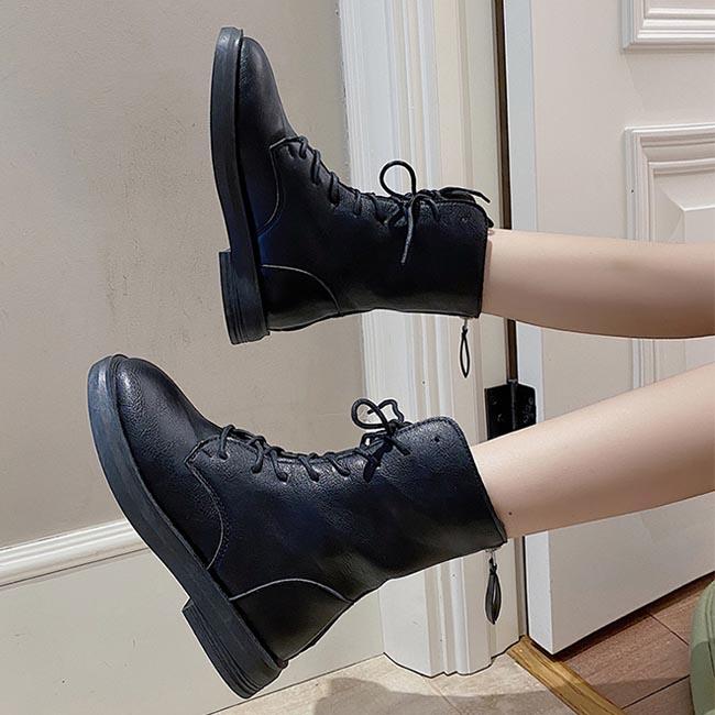 ブーツ レディース ミドルブーツ Pu ショートブーツ ローヒール ワークブーツ Puブーツ 黒 エンジニアブーツ ミリタリーブーツ お洒落 Bjs6613 Le Futur 通販 Yahoo ショッピング