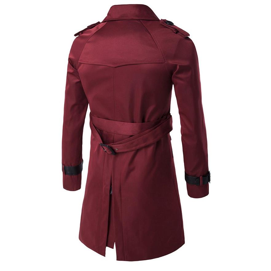 トレンチコート メンズ スプリングコート レトロ ロングコート 男性用