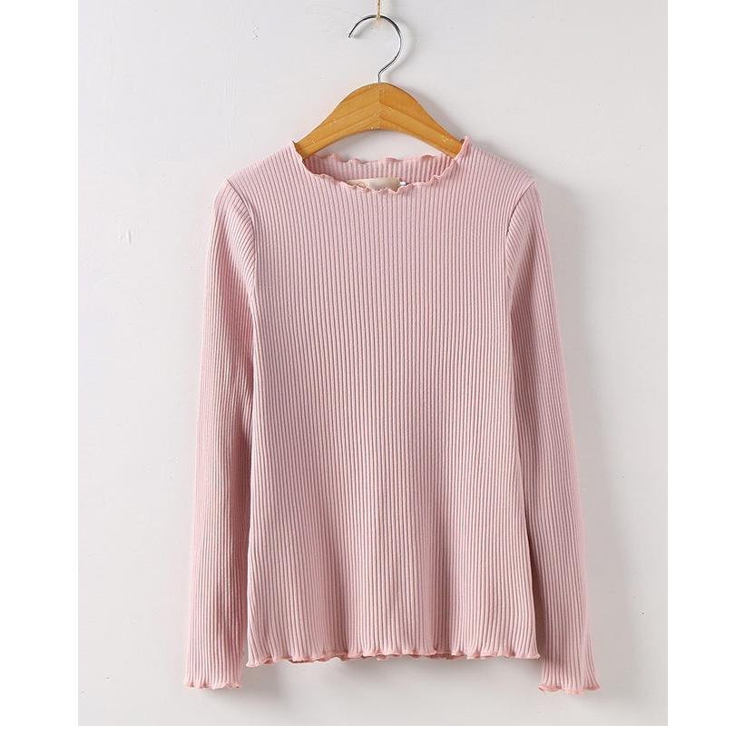 長袖tシャツ レディース リブtシャツ 長袖 ニットセーター 薄手 スリム 女性 トップス 重ね着 インナーシャツ シンプル お洒落 Bjt4551 Le Futur 通販 Yahoo ショッピング