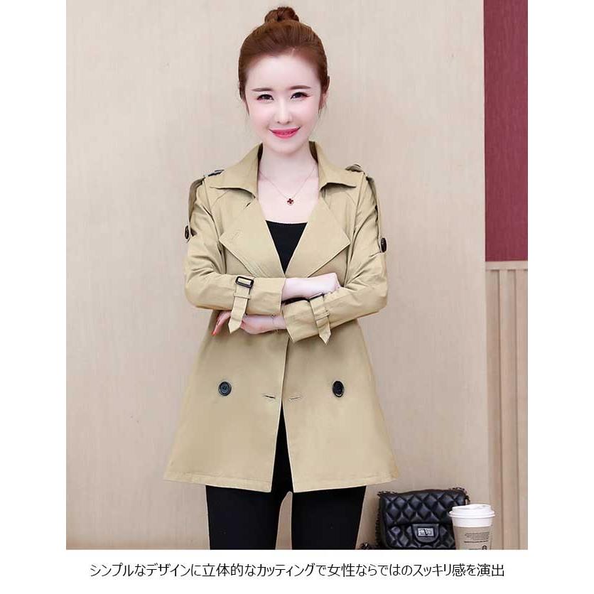 スプリングコート レディース コート スプリングジャケット トレンチコート 女性 アウター ショートコート ジャケット 春秋 通勤 レトロ Bjt5654 Le Futur 通販 Yahoo ショッピング