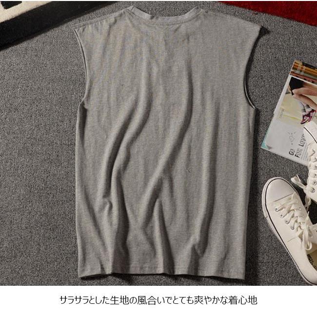 タンクトップ メンズ ノースリーブTシャツ ゆったり Tシャツ サマーTシャツ 無地 夏Tシャツ ノースリーブ ヒップホップ スポーツ風 お洒落 送料無料｜lefutur｜04