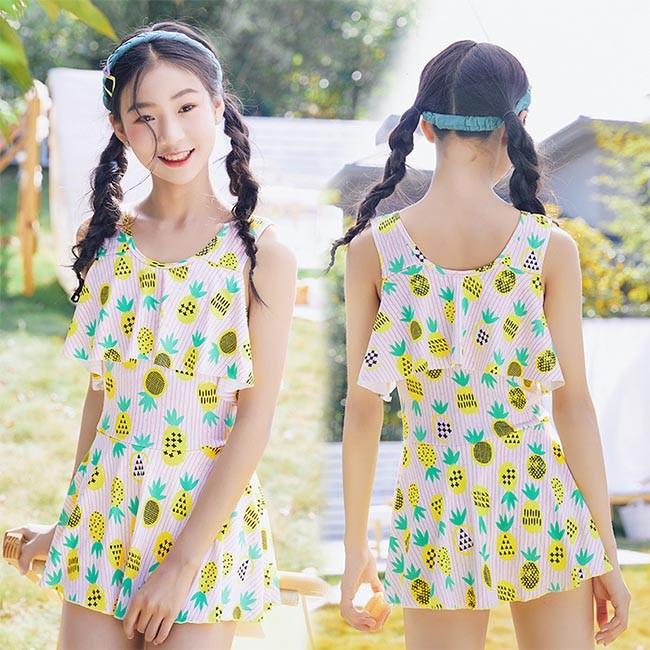 子供 水泳服 ワンピース 水着 キッズ ワンピース水着 女の子 スイムウェア ストライプ柄 女児 ビーチウェア スイミング 中学生 高校生 送料無料 Bjt6118 Le Futur 通販 Yahoo ショッピング