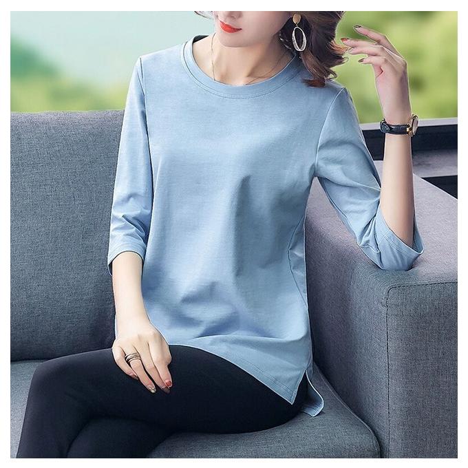 Tシャツ 七分丈袖 レディース 40代 50代 カットソー 無地 サマー Tシャツ 七分丈袖 レディース 40代 50代 カットソー 無地 サマー