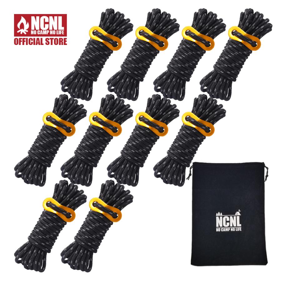 NCNL NO CAMP LIFE パラコード テントロープ ガイロープ 反射材入り 耐